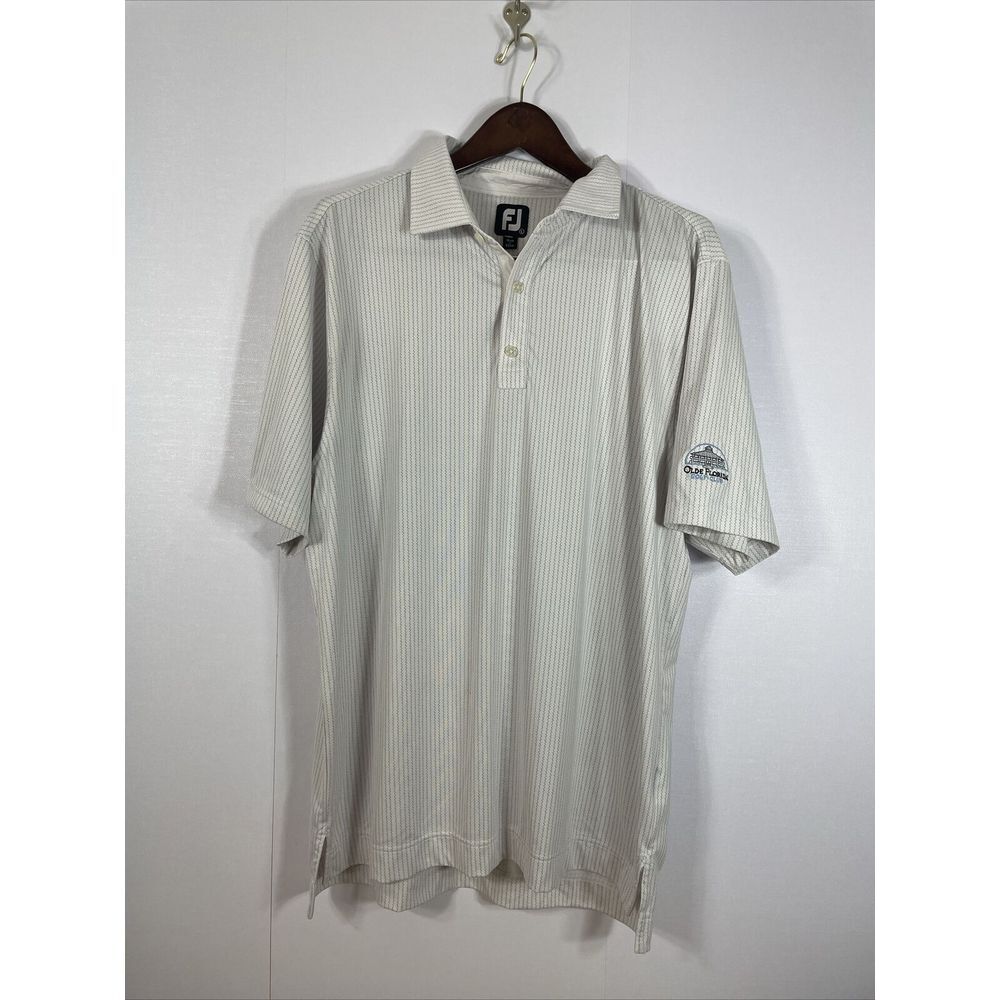 FootJoy FJ Golf Wave Pattern Stretch Polo‎ Shirt Large Olde Florida Golf Club